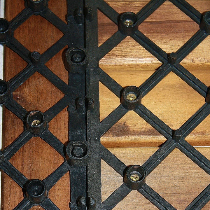 SAM Terrassen- Klickfliese 01, Holz- Akazie, 33 Fliesen für 3 m², 30x30cm, Garten Bodenbelag mit Dra