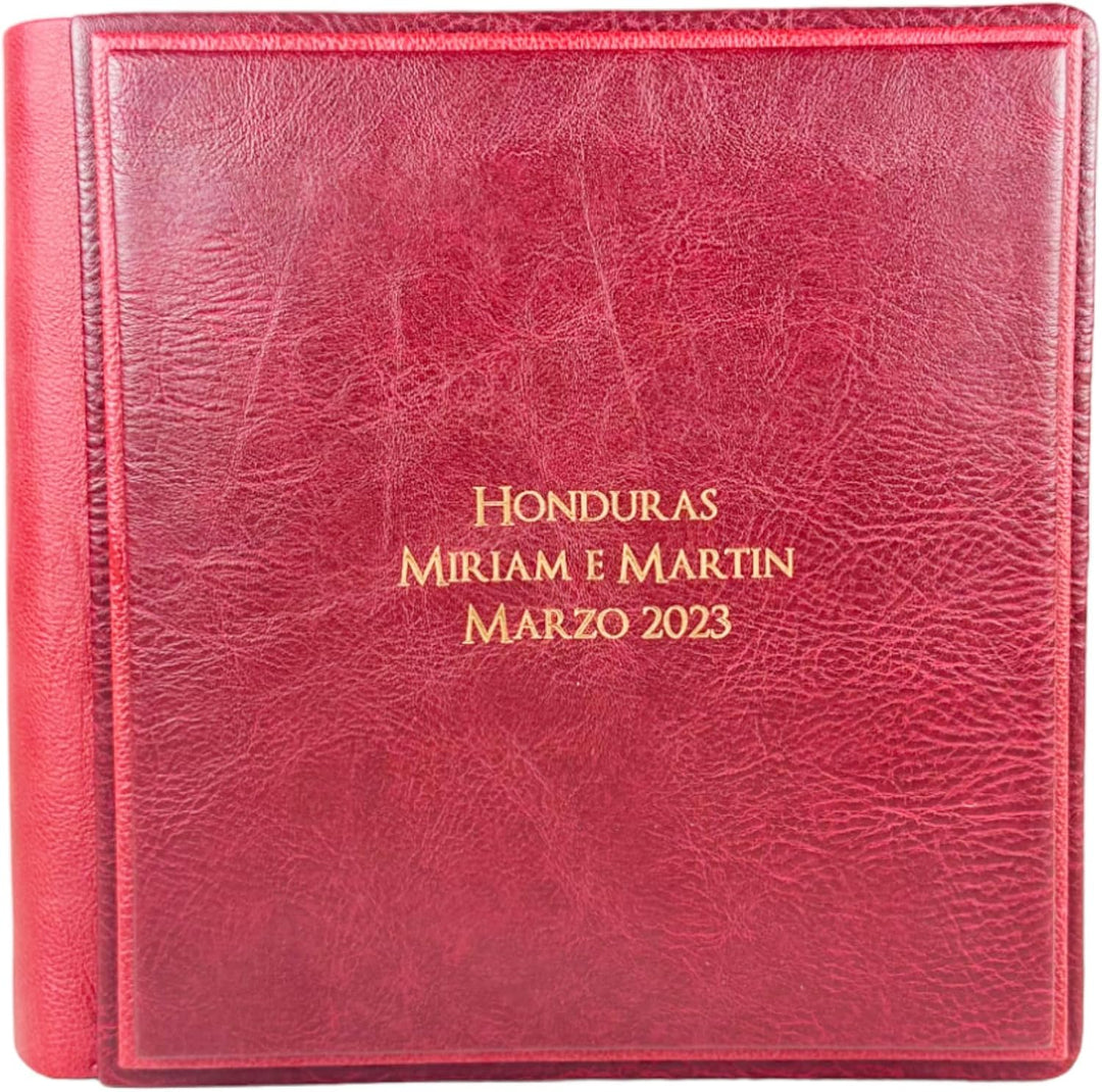 Fotoalbum - Eclissi Vintage - handgefertigte Herstellung aus Kunstleder, personalisierbar mit Gravur