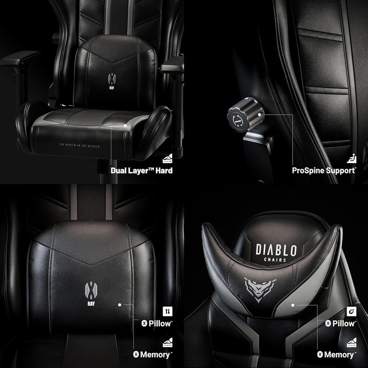 Diablo X-Ray Gaming Stuhl Bürostuhl Gamer Chair Schreibtischstuhl 4D Armlehnen Ergonomisches Design