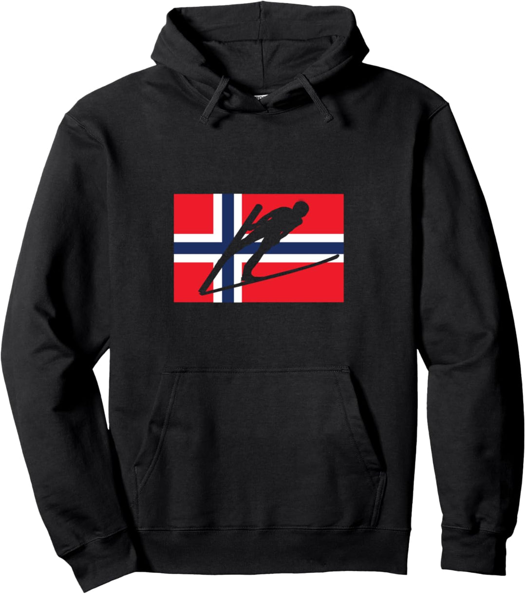 Geschenk zum Skispringen Norwegen Pullover Hoodie