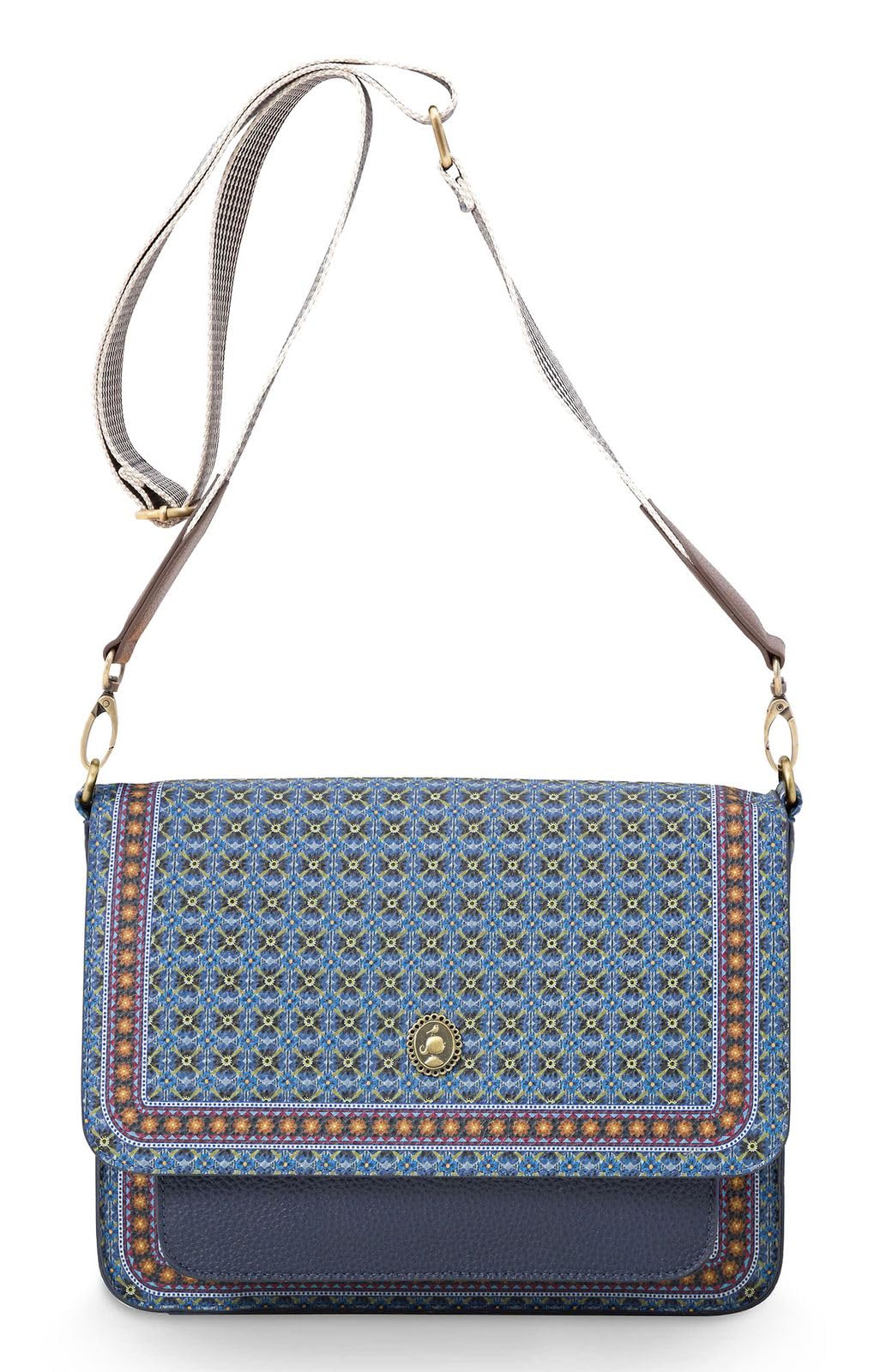 PiP Studio Cross Body Flap Clover Blue 25x7x20cm