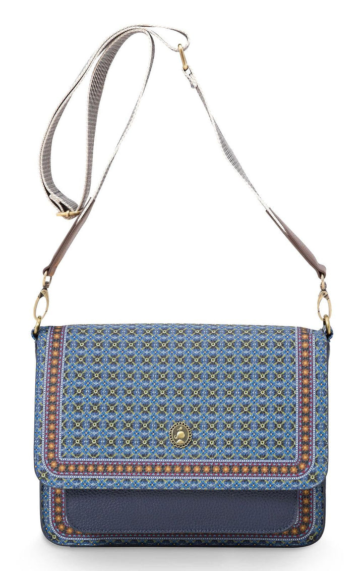 PiP Studio Cross Body Flap Clover Blue 25x7x20cm