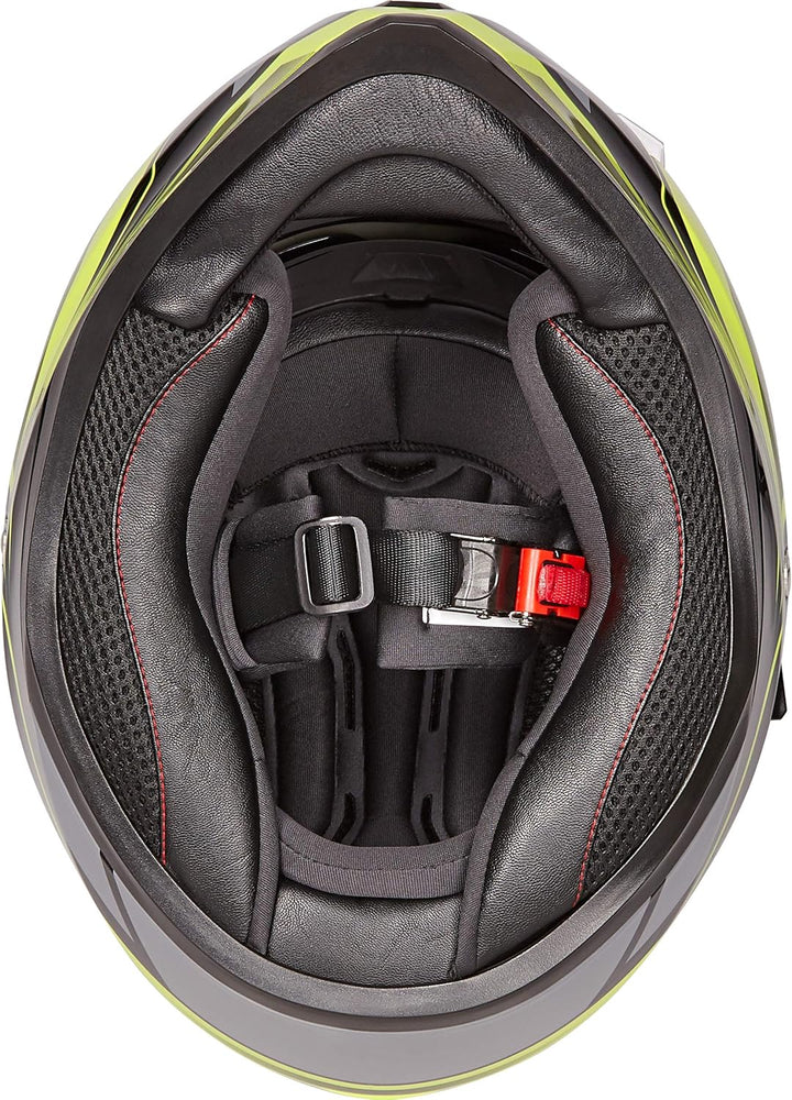 Nexo Integralhelm Sport II – Kratzfeste Visierung – Thermoplast – Belüftung Gelb XL, Gelb XL