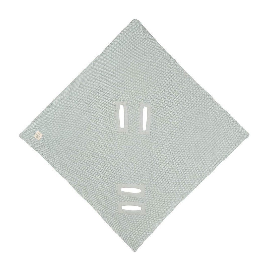LÄSSIG Baby Strickdecke für Autositz Autositzdecke Einschlagdecke Babyschale 100% Bio-Baumwolle GOTS