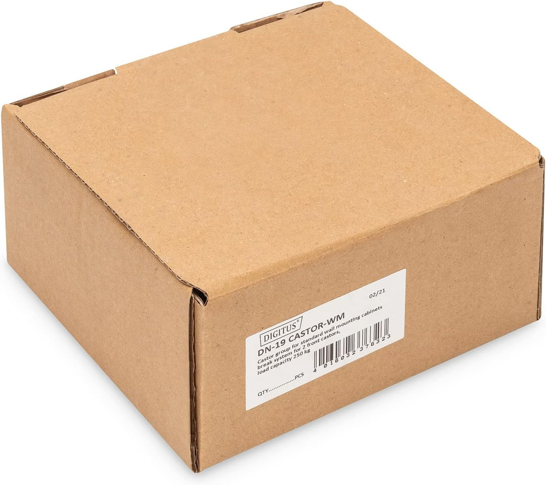 DIGITUS Laufrollen für Standard 19" Wandgehäuse von DIGITUS, 4 Stück, 2x feststellbar, rotierend, 25