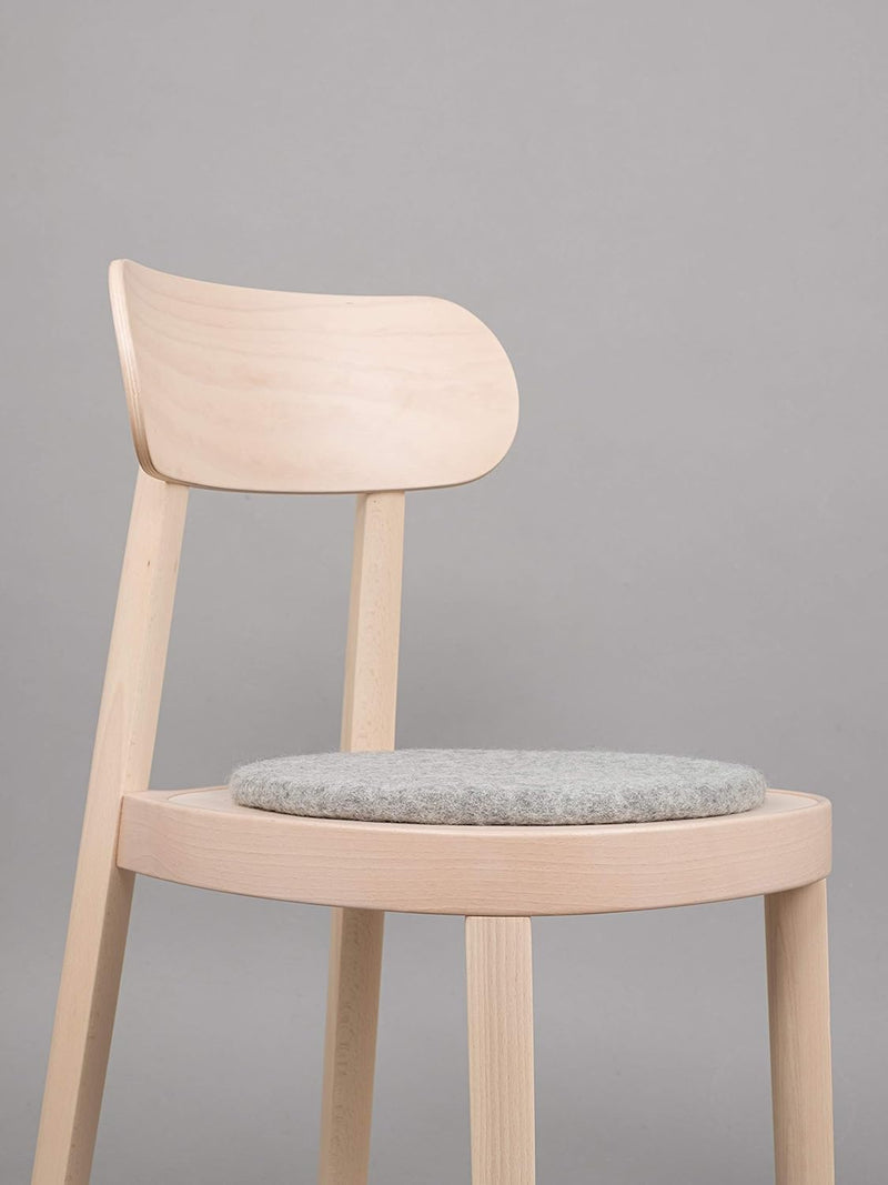 myfelt Flache Filz Sitzauflage, Filz Stuhlauflage - Carl - rund, Ø 36 cm, Grau Grau Meliert, Grau Me
