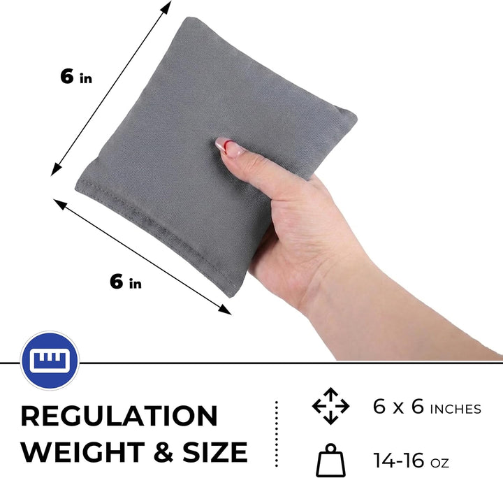 SPORT BEATS Cornhole Bags Allwetter 8er Set für Cornhole Wurfspiele, Regulierung Gewicht & Grösse -