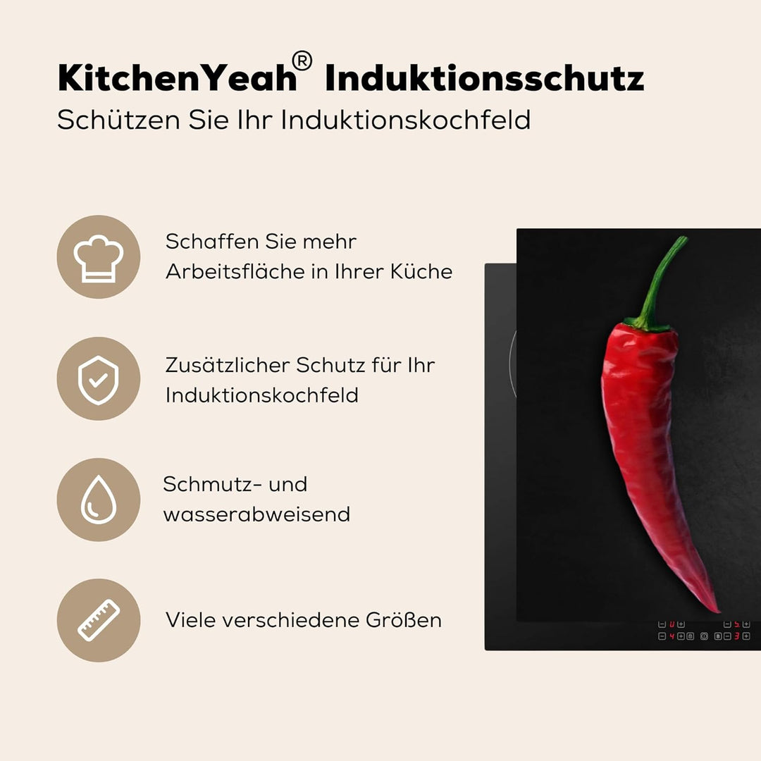 KitchenYeah© Herdabdeckplatte Einteilig Küche Herdabdeckung Ceranfeld Kochfeld Abdeckung Induktionsk
