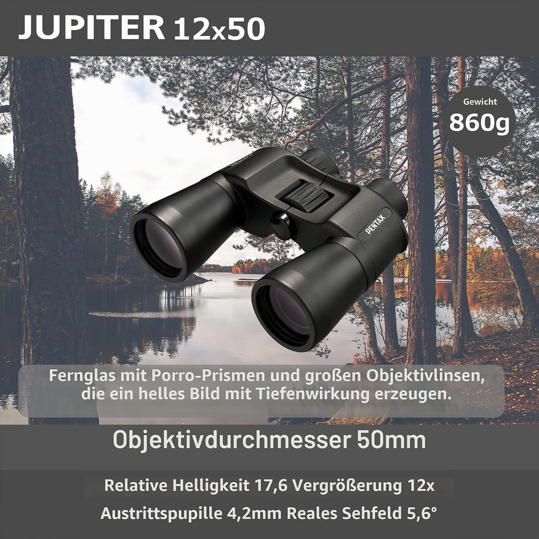 Pentax Jupiter 12x50 - Das Fernglas aus der Jupiter Serie mit einem Guten Verfhältnis aus Lichtstärk