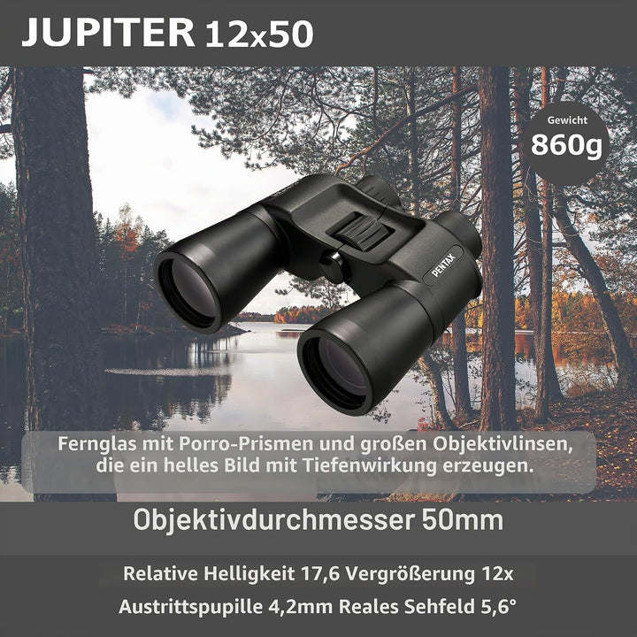 Pentax Jupiter 12x50 - Das Fernglas aus der Jupiter Serie mit einem Guten Verfhältnis aus Lichtstärk