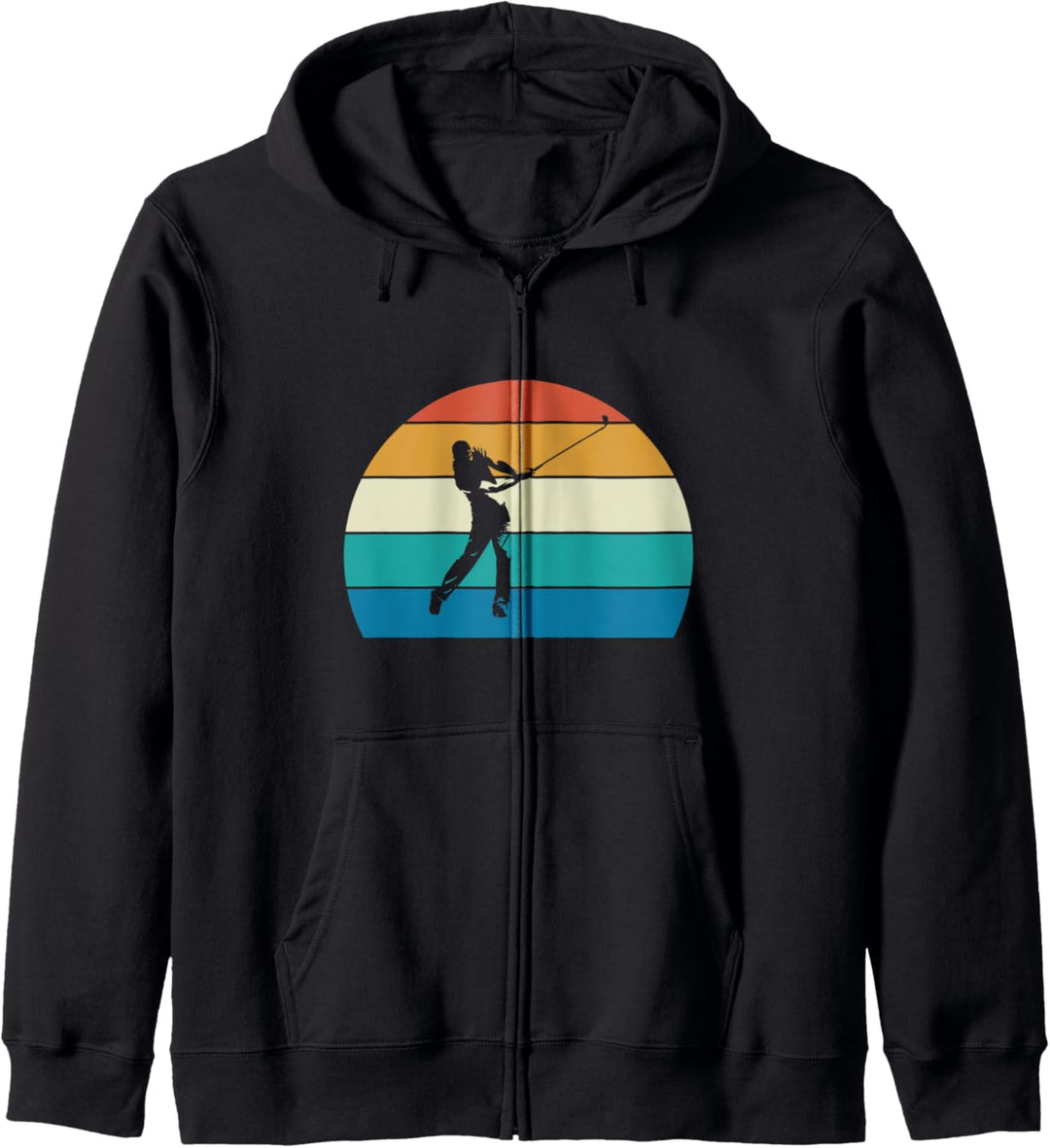 Golfing Gift Retro Vintage Golfer Sonne Kapuzenjacke