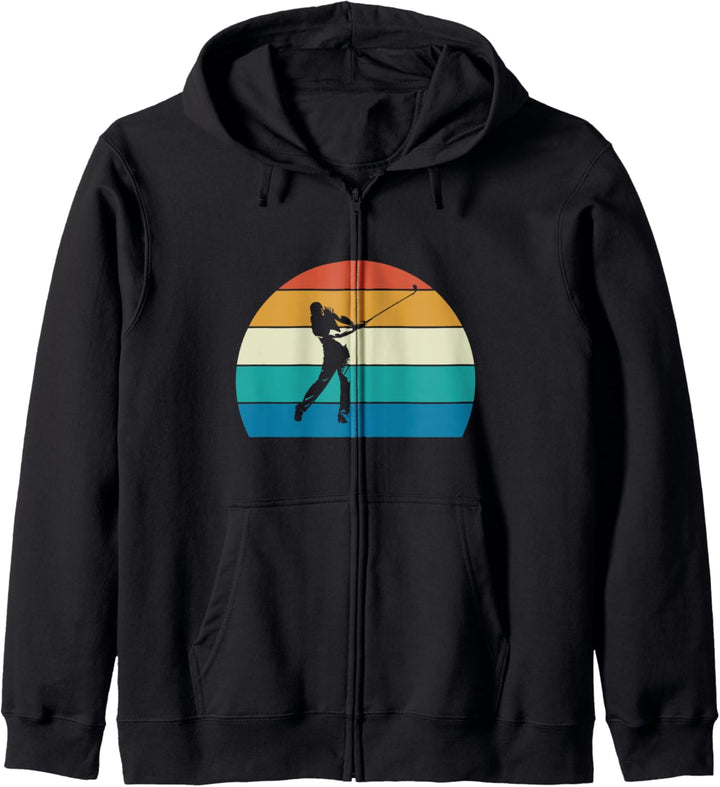 Golfing Gift Retro Vintage Golfer Sonne Kapuzenjacke
