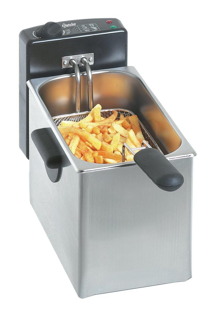 Bartscher BA.A165.110 Fritteuse mit Behälter aus Edelstahl, 20 x 40 x 28 cm, 4 l