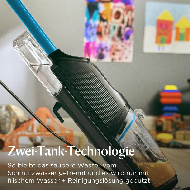 BISSELL CrossWave HF2 | Nass- und Trockensauger | Für Hartböden | Zwei Wassertanks | Leicht und Einf