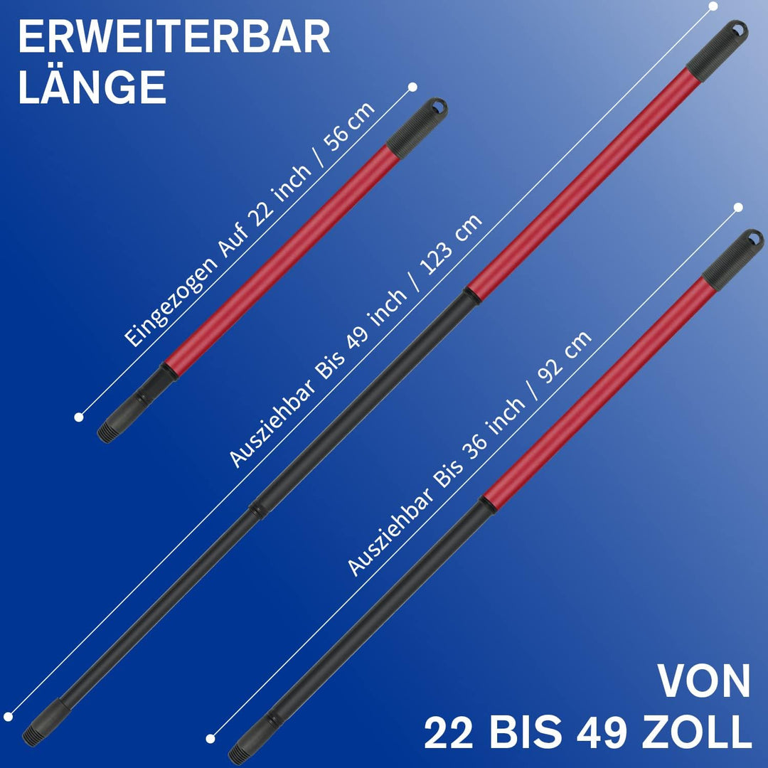 Moppzubehör Teleskopstiel Ersatzstiel für Viledar Turbo Wischmopp 123cm, Teleskopstiel