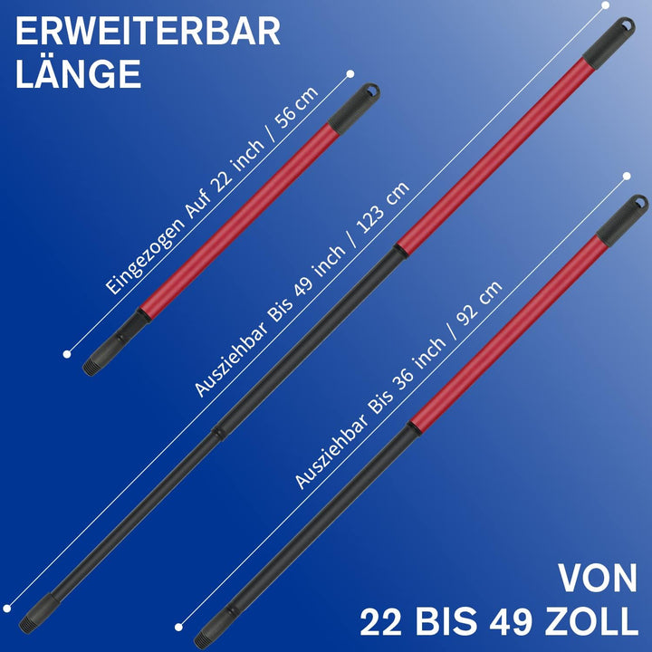 Moppzubehör Teleskopstiel Ersatzstiel für Viledar Turbo Wischmopp 123cm, Teleskopstiel
