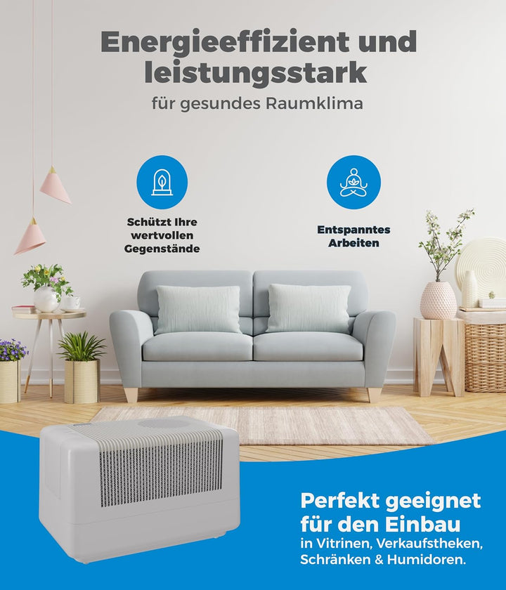 Brune® Luftbefeuchter B 125 – Kompakt und effizient für Räume bis 140 m³ – Verdunstung mit Filter fü