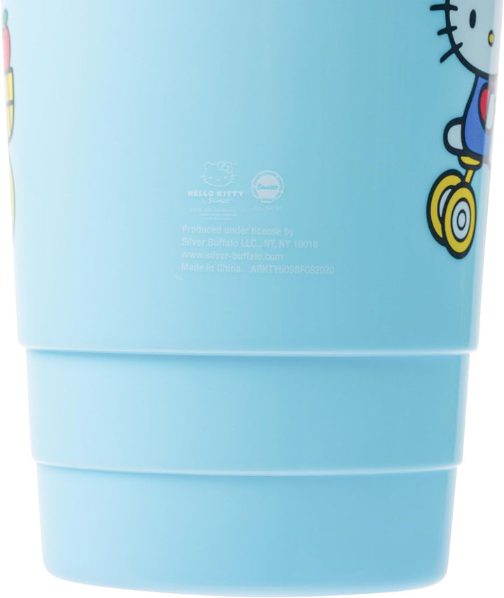 Silver Buffalo Sanrio Hello Kitty Trinkbecher mit Deckel und Strohhalm, Kunststoff, 907 ml Hello Kit