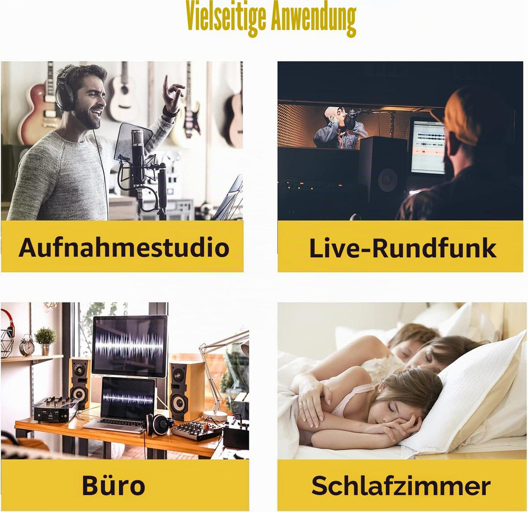 SK Studio 12 Stück Akustikschaumstoff Noppenschaumstoff Akustik Schaumstoff Schall Dämmung Dämmung f