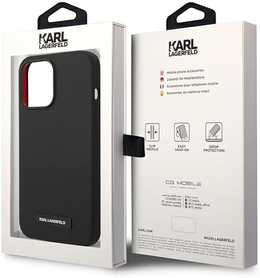 KARL LAGERFELD KLHMP14LSLMP1K Hülle für iPhone 14 Pro 6,1" hardcase Schwarz Sili