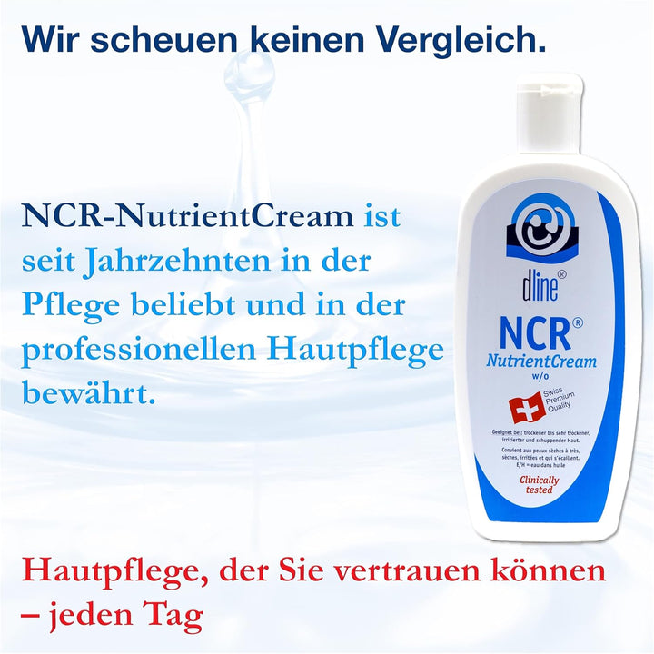 dline NCR-NutrientCream Fettcreme vom Pflegeprofi | 500ml Flasche | Feuchtigkeitscreme für trockene