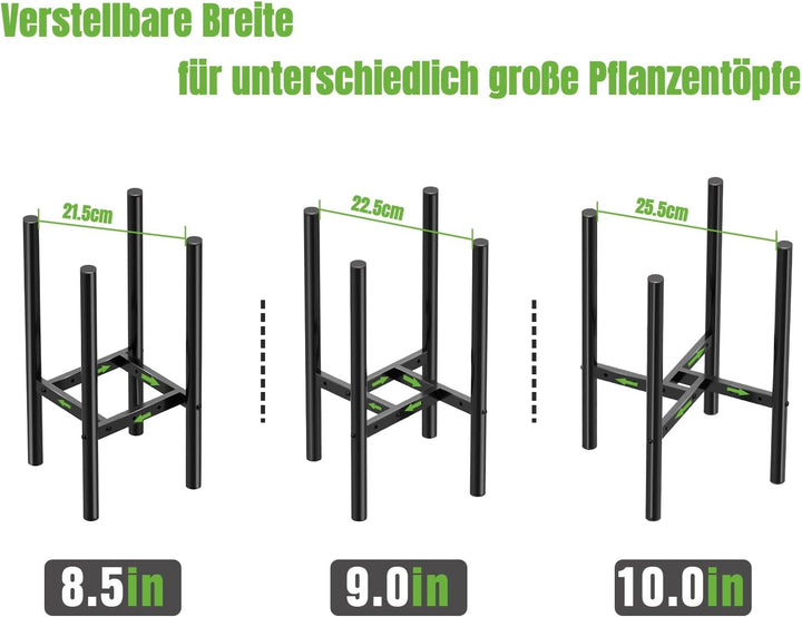 Bomclap Verstellbarer Pflanzenständer, Pflanzenständer aus Metall Moderner Blumentopfhalter für Inne