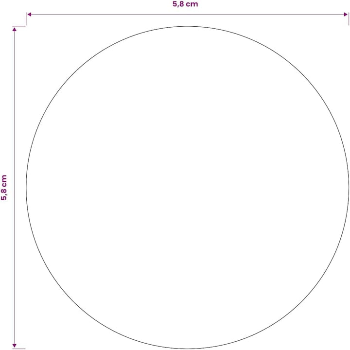 vidaXL Buttonrohlinge Rohlinge für Buttonmaschine Buttonteile 58mm 500 Sets 58 mm, 58 mm