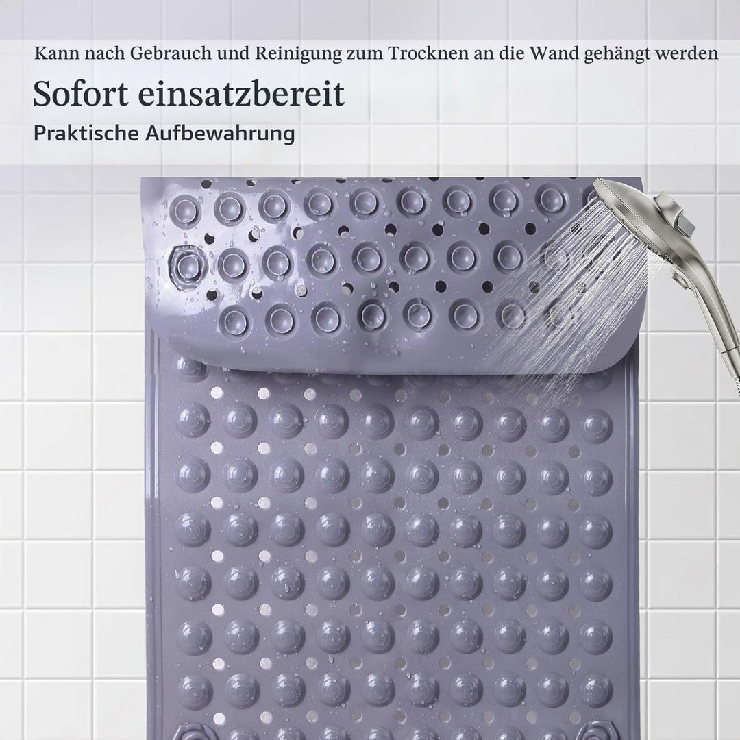Duschmatte rutschfest 60x90cm,Antirutschmatte Dusche mit Saugnäpfen,Duscheinlage rutschfest mit Abla