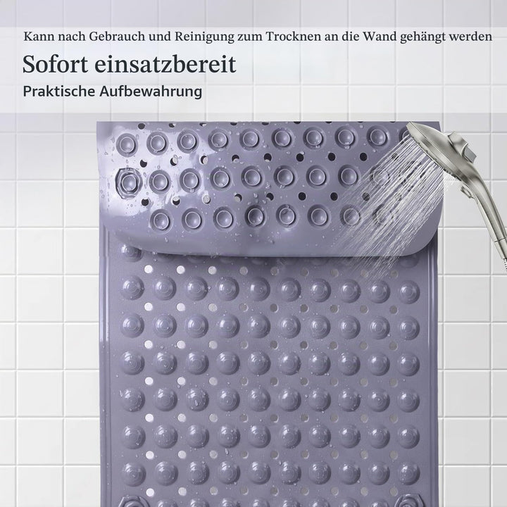 Duschmatte rutschfest 60x90cm,Antirutschmatte Dusche mit Saugnäpfen,Duscheinlage rutschfest mit Abla