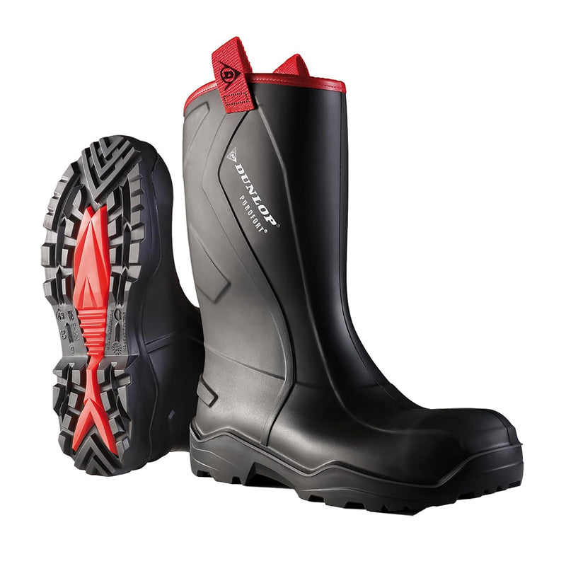 Dunlop Protective Footwear Purofort Rugged full safety Unisex-Erwachsene Gummistiefel, Schwarz 49/50