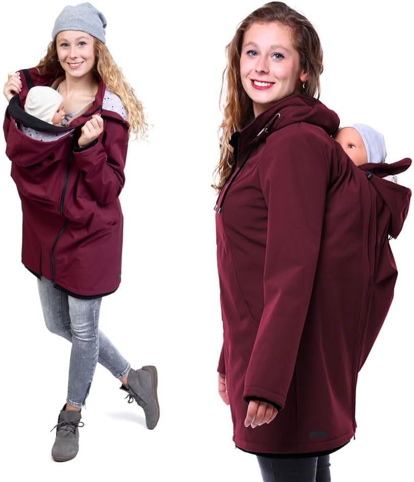 Viva la Mama – Allwetter Funktionsjacke für Mama und Baby, Umstandsjacke + Tragejacke - MELLORY S Vo