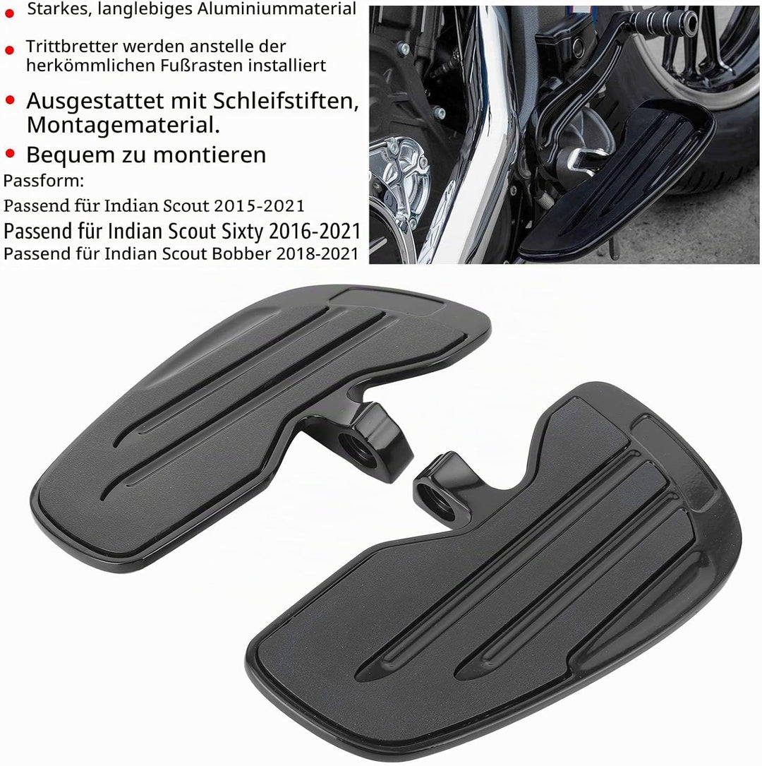 Motorrad-Fussrasten, Aluminium-Motorrad-Vorderfahrer-Dielen, Motorrad-Fussrasten für Indian Scout 20