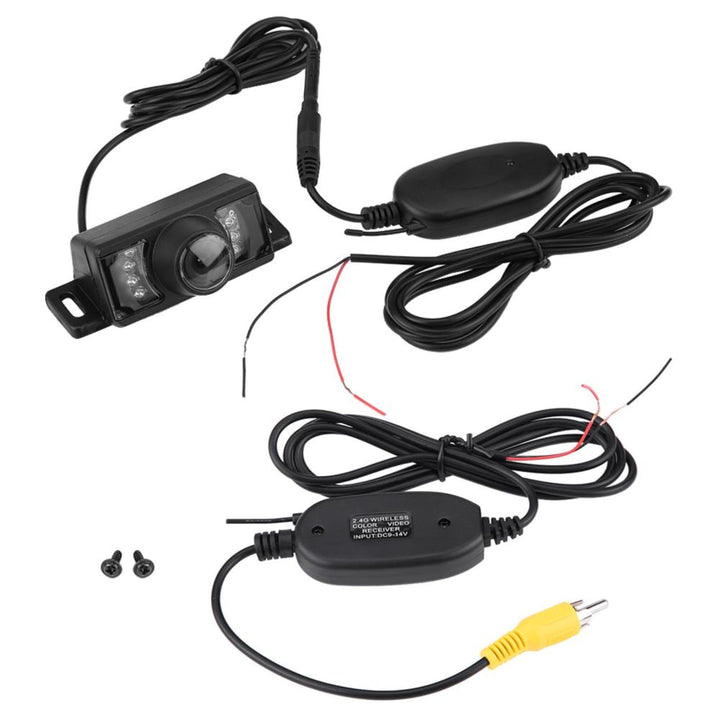 KSTE 7pcs IR Nachtversion Auto-Rückunterstützungskamera + drahtloser RCA-Video-Transmitter & Receive