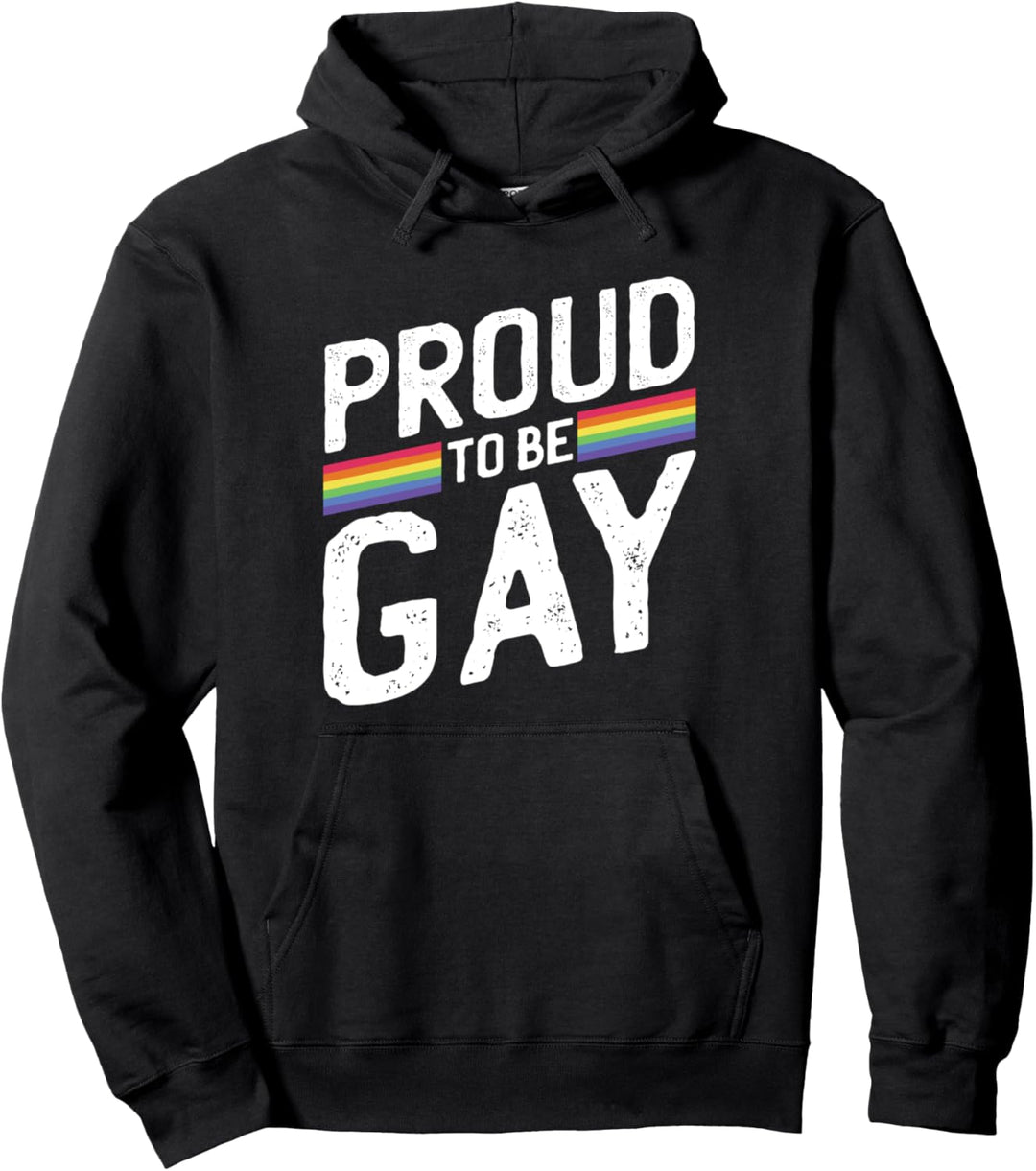 Proud to be Gay Pride Outfit Rainbow Flag Men Women Outfit Pullover Hoodie