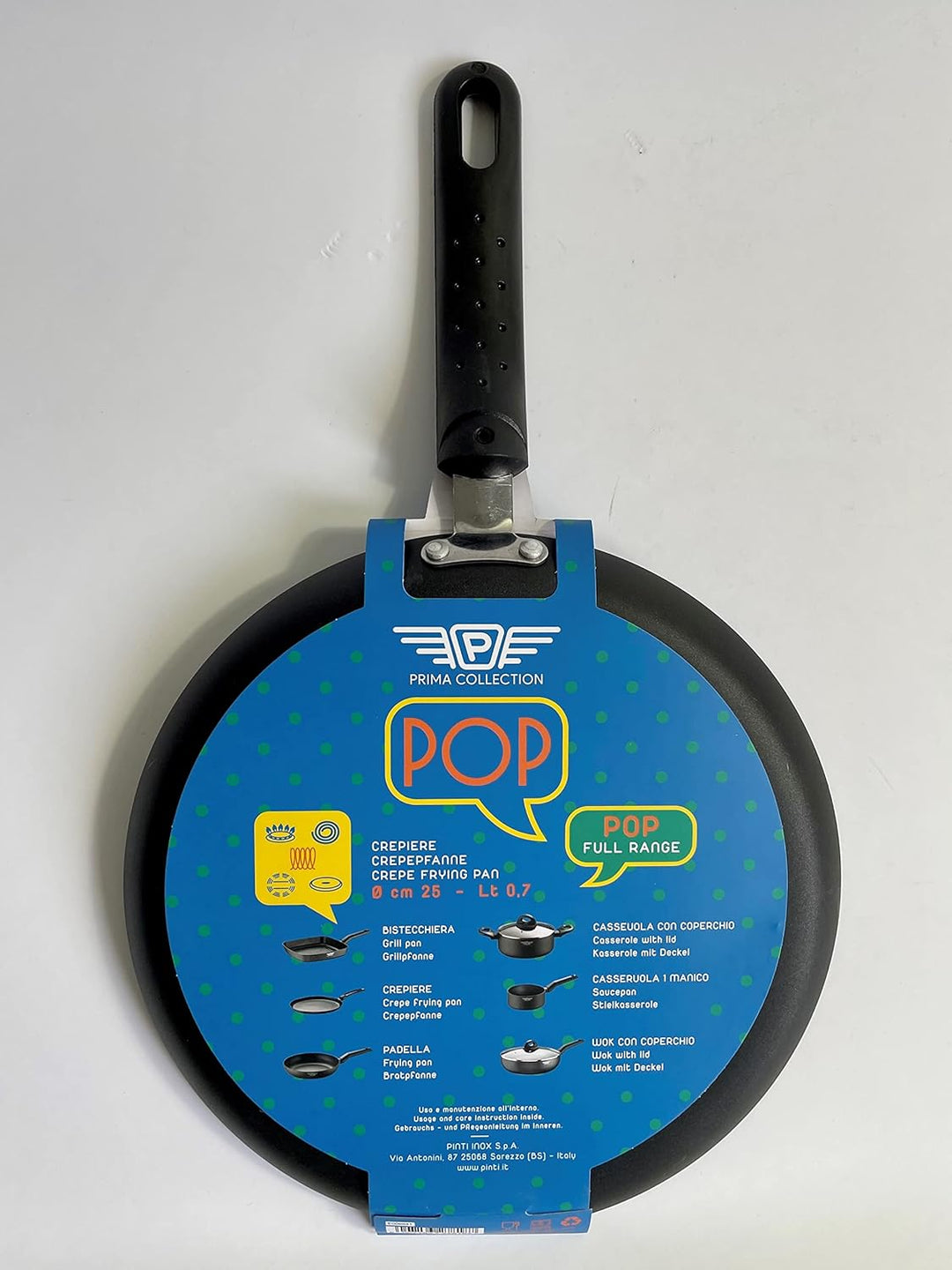 Prima Collection Black Crepes-Pfanne, Crêpes-Pfanne aus Aluminium, antihaftbeschichtet, geeignet für