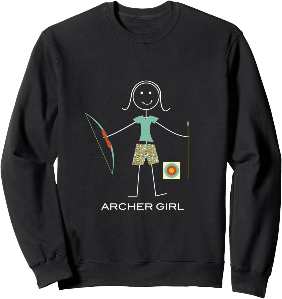 Lustiges Frauenbogenschiessen, Mädchenbogenschützengeschenk Sweatshirt