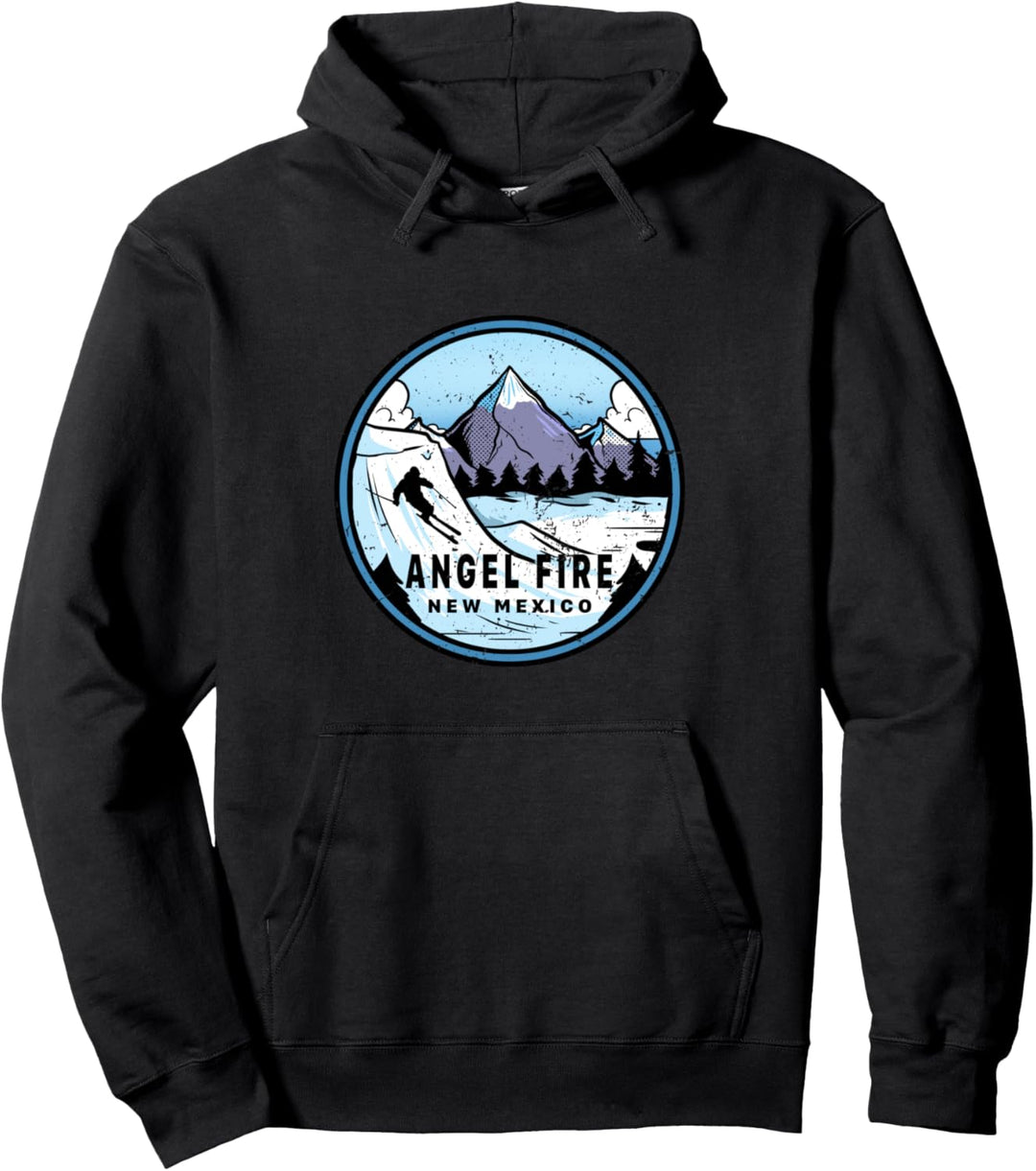 Skiier Skifahren Berge Angel Fire New Mexico Ski Pullover Hoodie