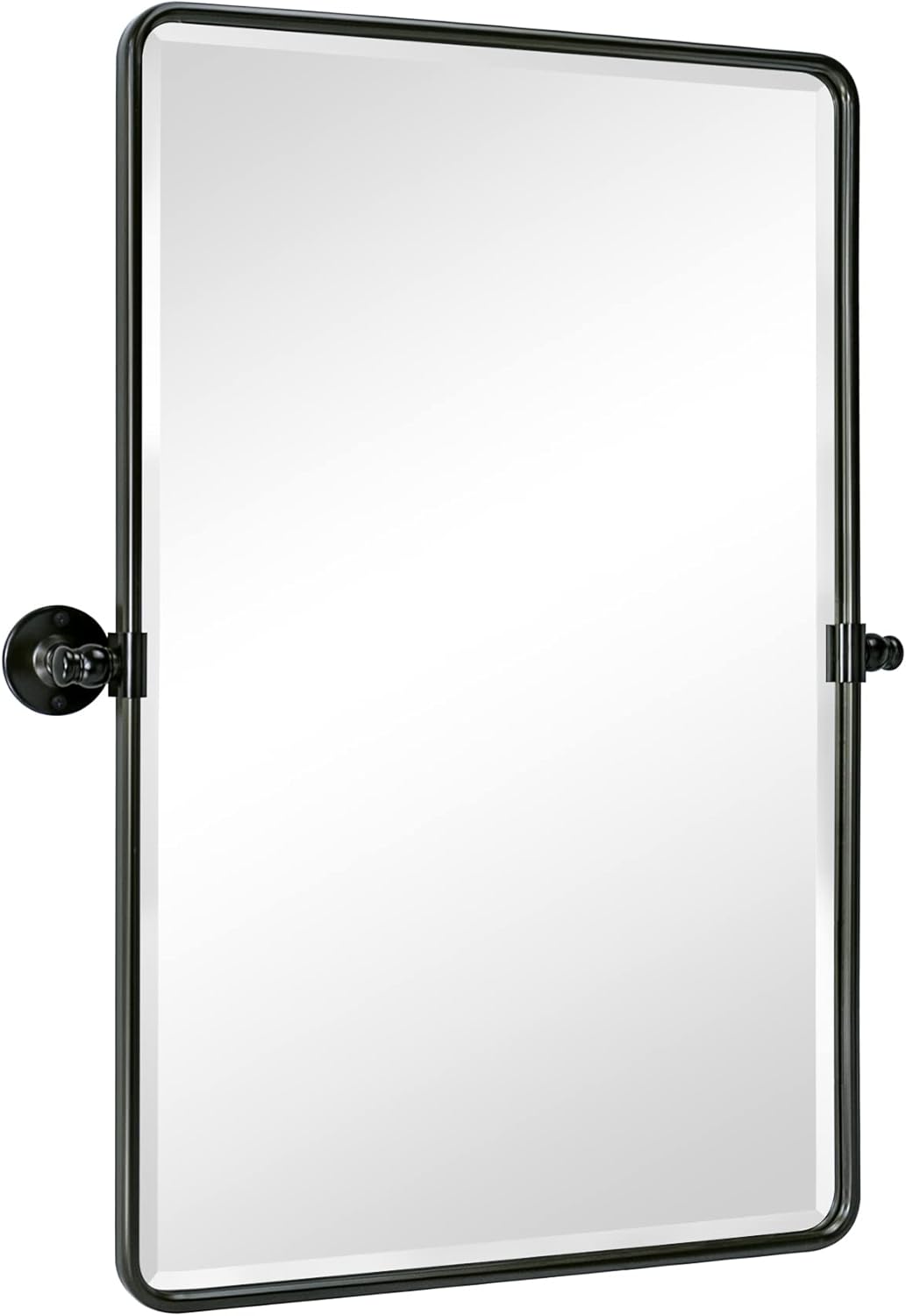 TEHOME 50,8 x 76,2 cm Pivot Rechteck Badezimmerspiegel Öl eingerieben Bronze Metall gerahmt Kippen a