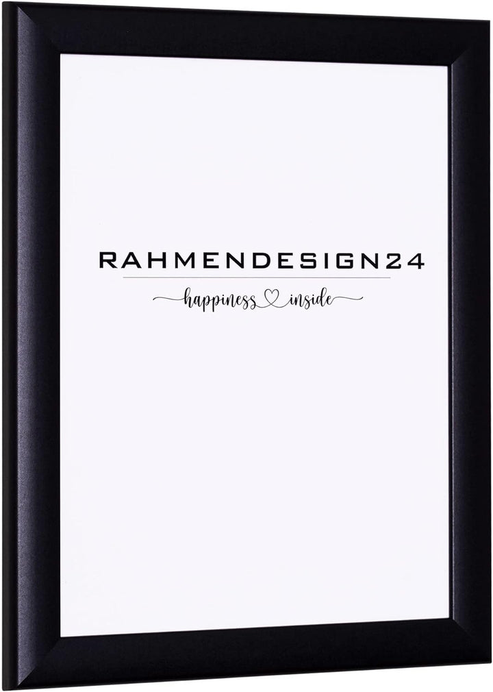 Rahmendesign24 Bilderrahmen Fiona 50x100 Schwarz (matt) Fotorahmen, Wechselrahmen, Posterrahmen, Puz