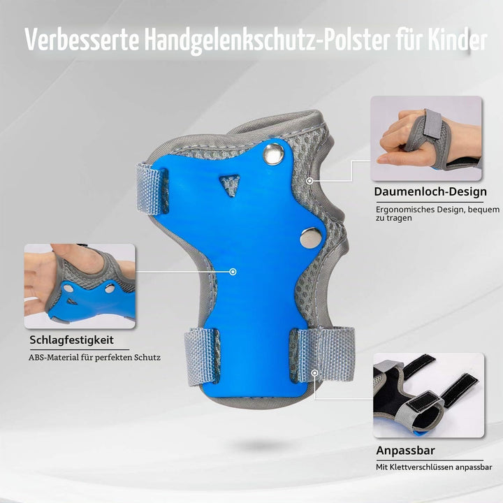 LANOVAGEAR Knieschoner Kinder Protektoren Knieschützer Set 2-8 Jahre Ellbogenschützer, Knieschützer