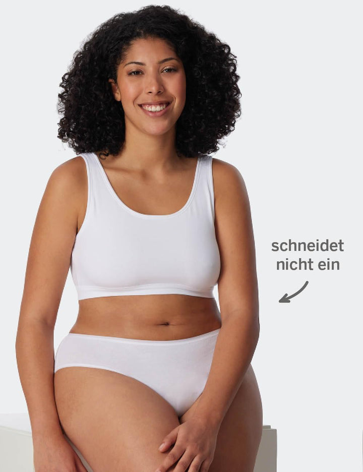 Schiesser Damen 2 PACK Spaghetti Top Unterhemd Bio Baumwolle - 95/5 Organic 48 Schwarz Blau_178020,