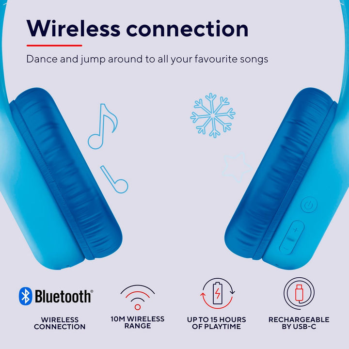 Trust Nouna Bluetooth Kopfhörer Kinder mit Lautstärkenbegrenzer (85dB) für Kinderen ab 4 Jahre, On E