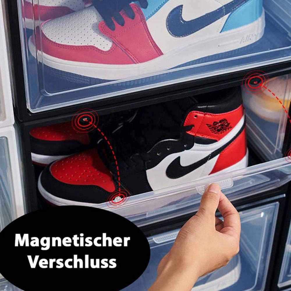 BITUXX LEX21 Schuhbox Stapelbar Aufbewahrungsbox Kunststoffbox Schuhkasten Schuhkarton Schuhorganize
