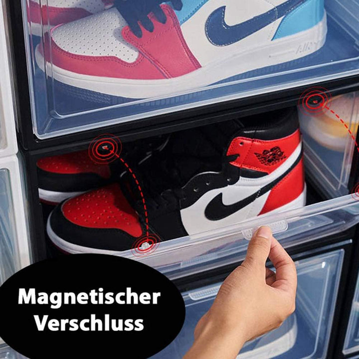 BITUXX LEX21 Schuhbox Stapelbar Aufbewahrungsbox Kunststoffbox Schuhkasten Schuhkarton Schuhorganize