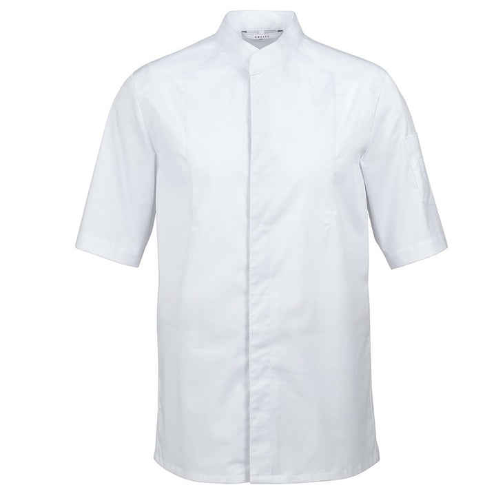 Greiff Grösse S gastro moda Herren Cuisine Premium Kochjacke Halbarm Regular Fit Weiss Modell 5573