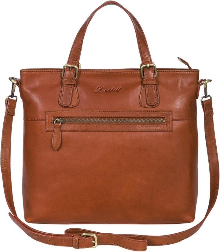 Benthill Echt Leder Handtasche Damen | Henkeltasche aus hochwertigem Rindsleder | Vintage Frauen Sch