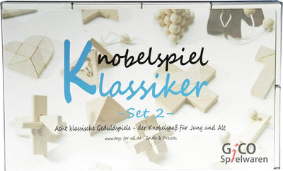 Knobelspiel Klassiker Sets - 8 Geschicklichkeitsspiele in Geschenkverpackung - incl. Lösung (Set 2),