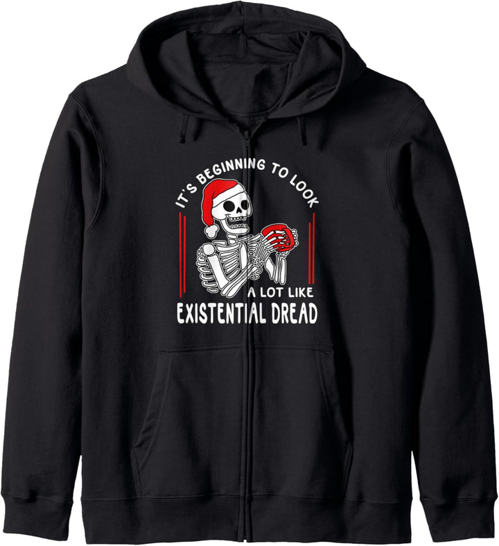 Es sieht langsam wie ein existentieller Schrecken aus Kapuzenjacke
