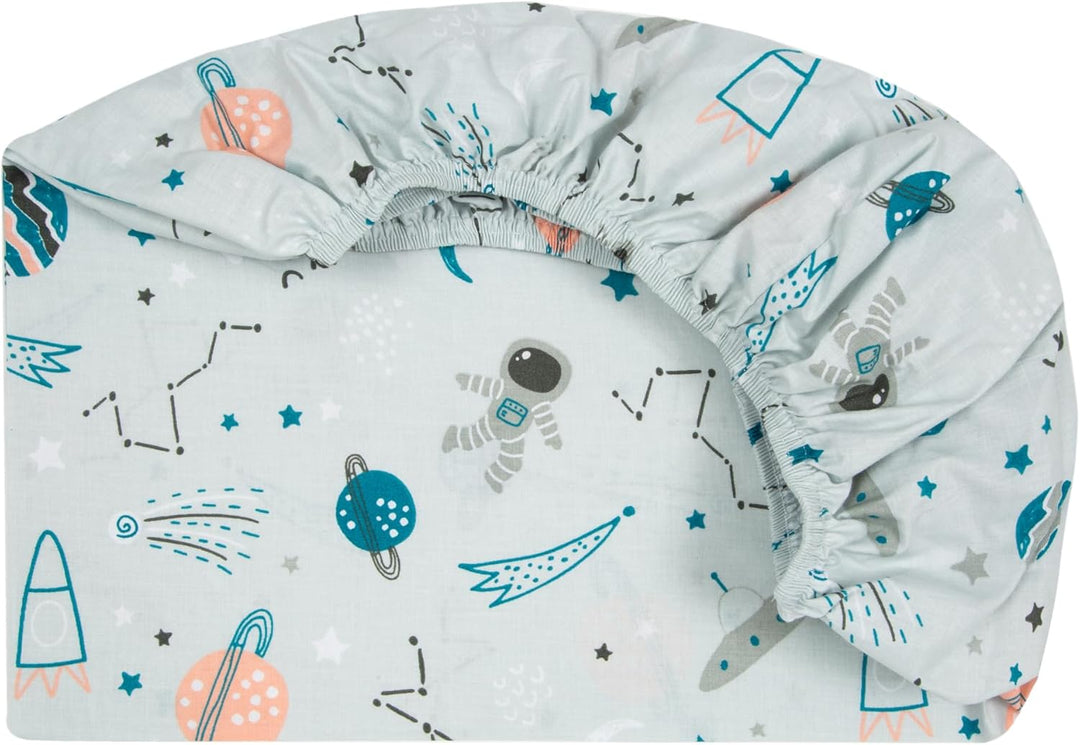 FlyIdeas Spannbettlaken für Kinderwagen Stubenwagen Moseskörbe 75x35 cm, 2 STK. - 2 Spannbettlaken P