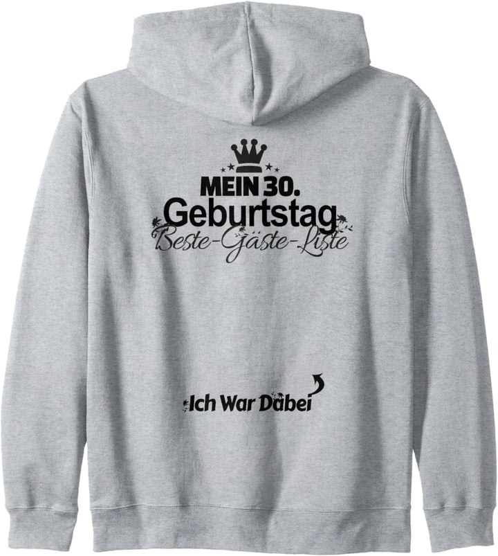 30. Geburtstag Party Gästebuch 30 Jahre Geschenk Kapuzenjacke